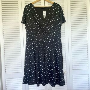 Lane Bryant Black Polka Dot Dress